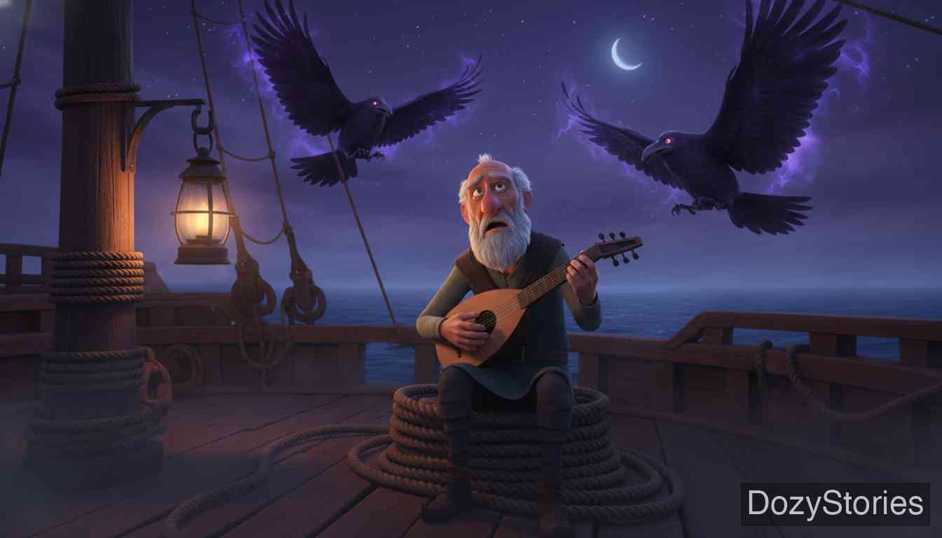Faithful John - On the voyage home, three ravens foretell three deadly dangers: the chestnut horse, the poisoned garment, and the swooning queen. The cure costs the teller his life, yet John resolves to save his master. - Scene Illustration 3