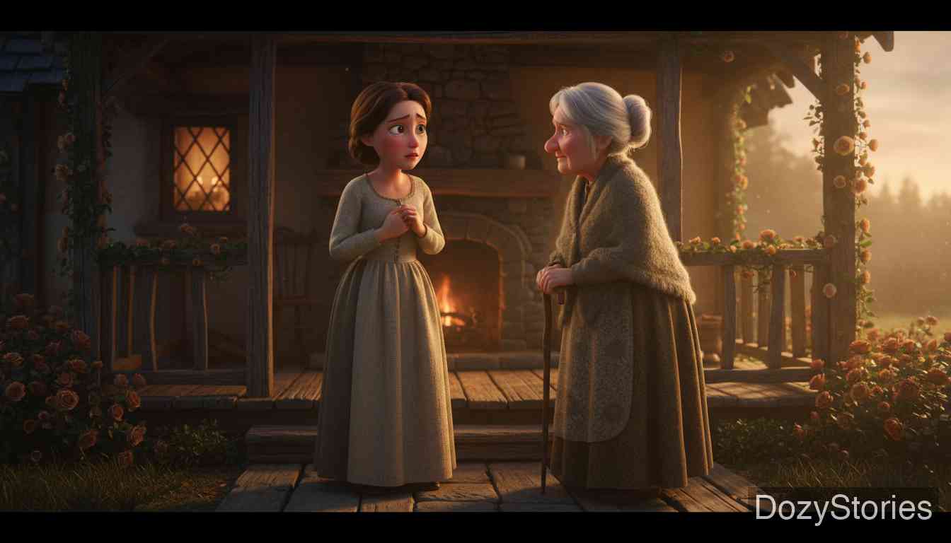 The Changeling - With no plan left, the mother goes to the old woman who knows the ways of the elves. - Scene Illustration 2