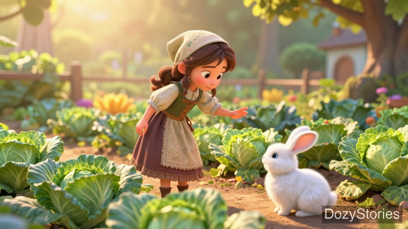 The Rabbit and the Maiden - After the Brothers Grimm · Retold by DozyStories - Fairy Tale Illustration