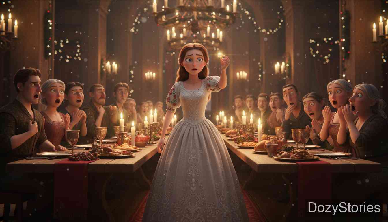 The Robber Bridegroom - At the wedding feast the girl tells her story as a “dream,” and with the ringed finger she exposes the groom's crime before all the guests. - Scene Illustration 5