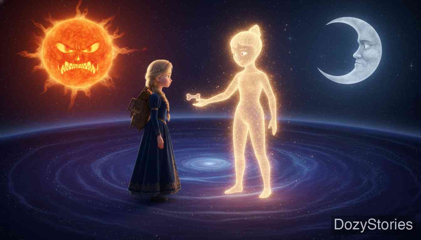 七只乌鸦 - 她躲过灼热的太阳与冰冷的月亮,从启明星处求得开山之物。 - 场景插画 3