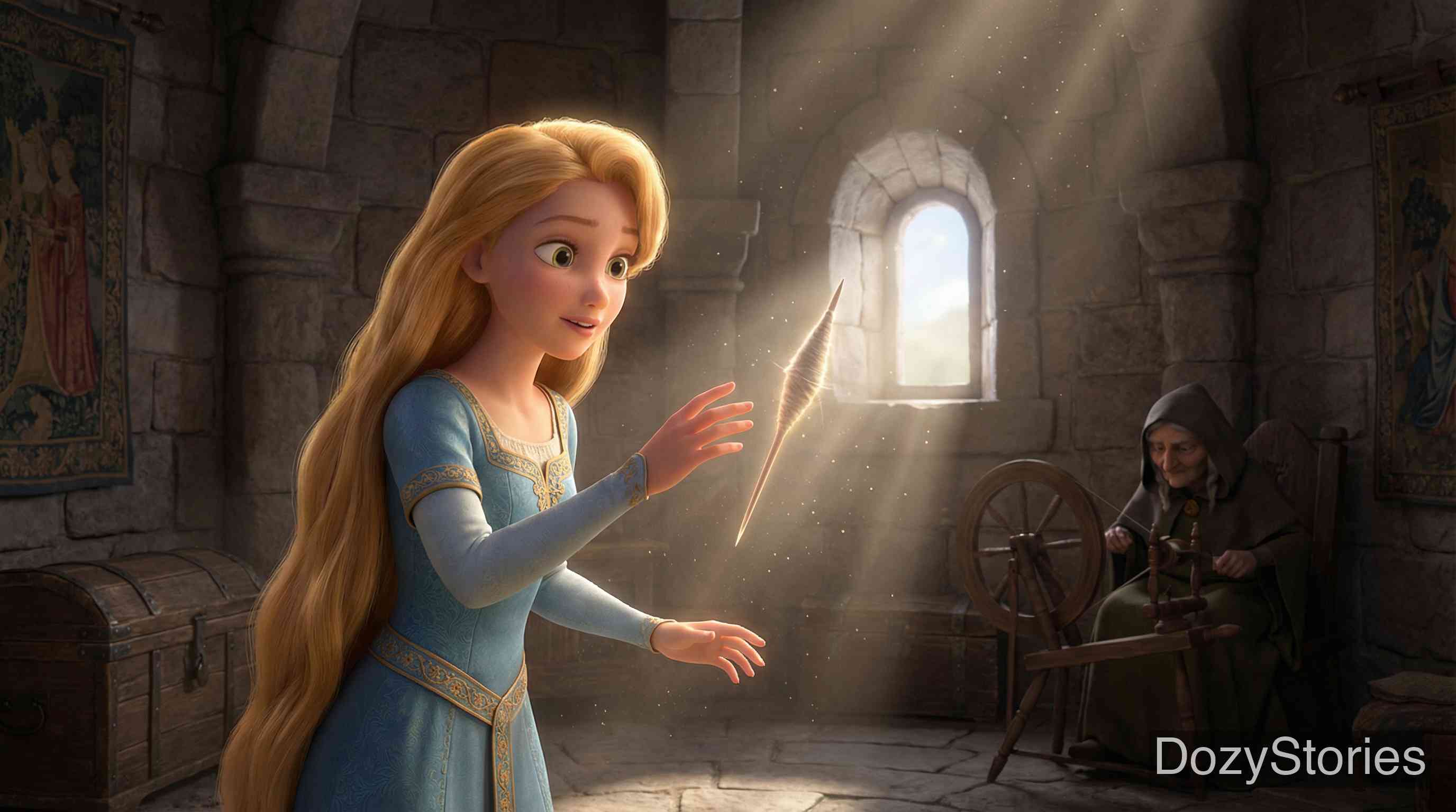 The Six Swans - The sister finds her brothers in the forest and learns the price of freedom: six years of silence and six shirts sewn from aster flowers. - Scene Illustration 2